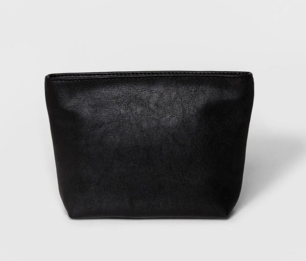 NWT Universal Thread Soft Faux Leather Black Clutch Pouch Purse Bag Women's